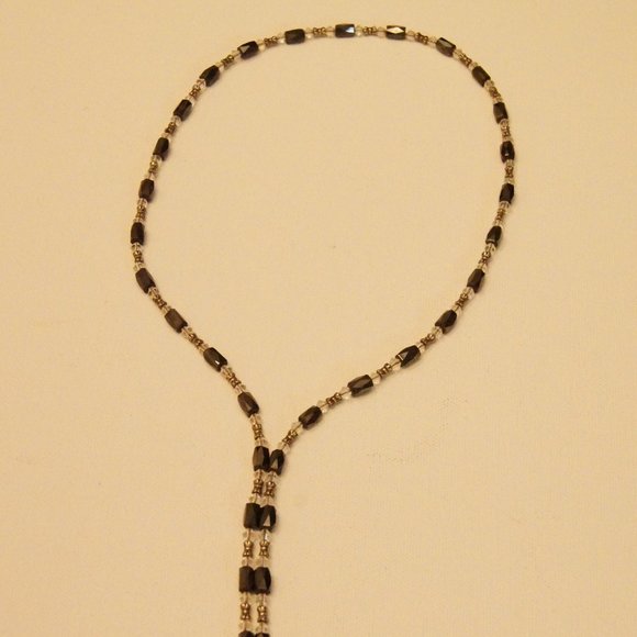 Magnetic Wrap Bracelet Black and silver beads 36" - Picture 11 of 12